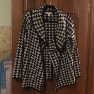 Ellen Tracy Wool-blend Houndstooth Jacket